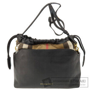 Burberry Nova Check Long Shoulder Bag Leather